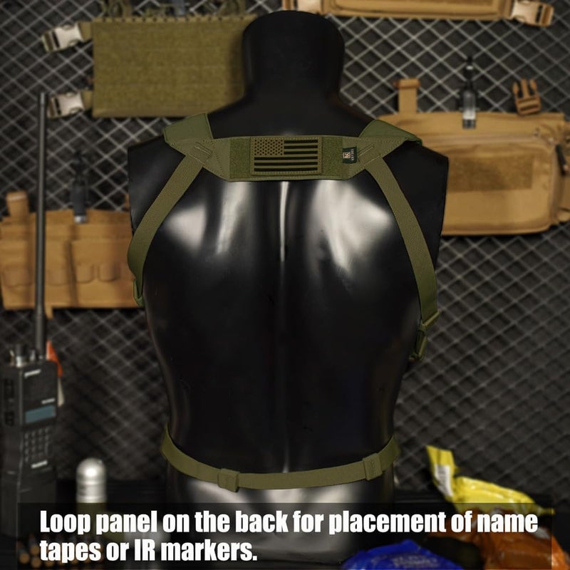 KRYDEX Laser Cut Shoulder Strap H Harness and Back Strap with Quick Release Buckles for MK3 MK4 MK5 Chest Rig - Image 4
